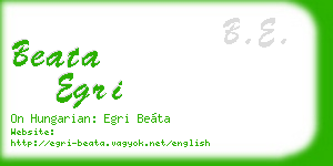 beata egri business card